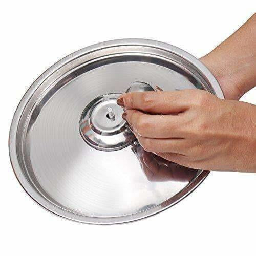 Kitchen Cooking Stainless Steel Gas Induction Cookware Set with Lid - 4 Pieces - Swadesiicart