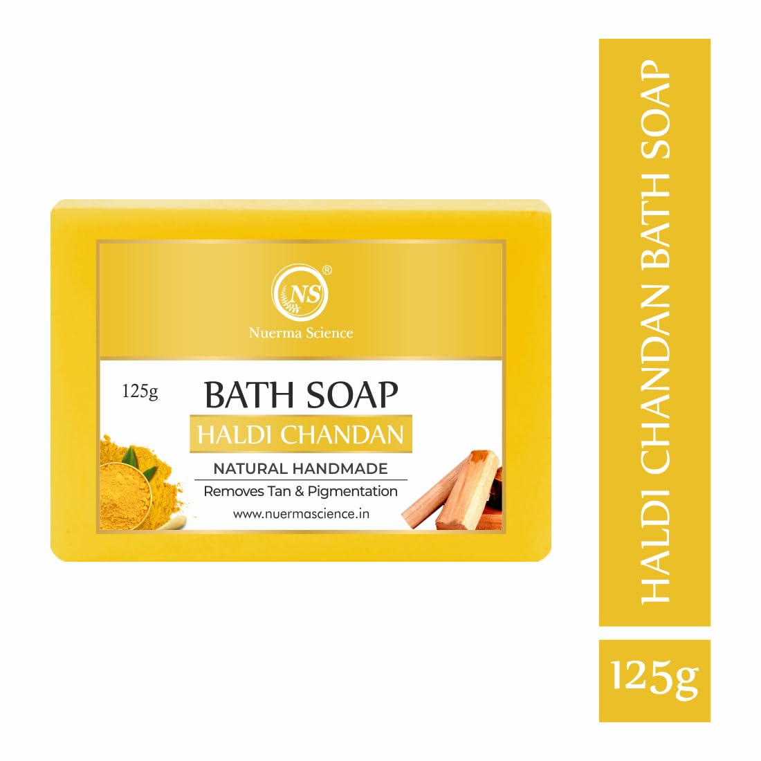 Nuerma Science Haldi Chandan Bath Soap | Removes Tan & Pigmentation | Swadesiicart