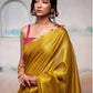Anaita Yellow Handloom Tissue Silk Self Woven Plain Saree