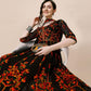 Kalini Floral Thread Work Pleated Anarkali Kurta with Dupatta - Swadesiicart