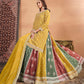 Monjolika Fashion Embroidered Chinon Silk Ethnic Lehenga In Mustard - Swadesiicart
