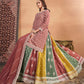 Monjolika Fashion Embroidered Chinon Silk Ethnic Lehenga In Rust Pink - Swadesiicart