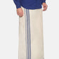 Sethukrishna Men Off White Traditional Kerala Double Mundu | Swadesiicart