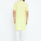 Even Apparels Yellow Color Pure Cotton Men's Kurta With Band Collar | Swadesiicart