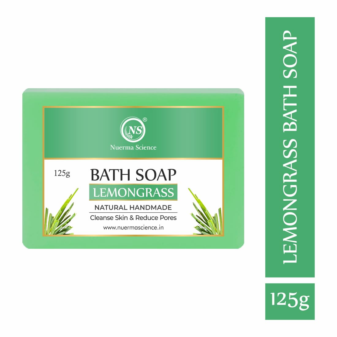 Nuerma Science Lemongrass Bath Soap | Cleanse Skin & Reduce Pores | Swadesiicart