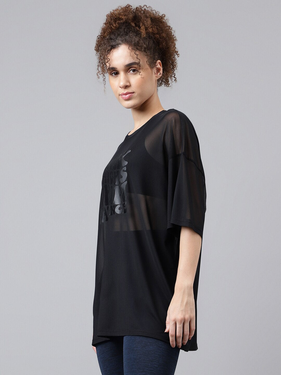 MKH Typography Printed Dri-FIT Relaxed Fit Sports T-shirt - Swadesiicart