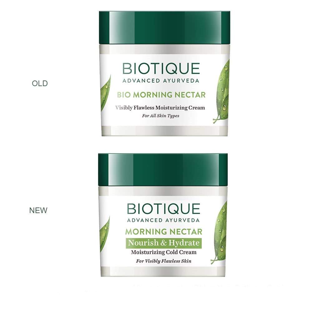 Biotique Advanced Ayurveda Bio Morning Nectar Visibly Flawless Moisturizing Cream - Swadesiicart