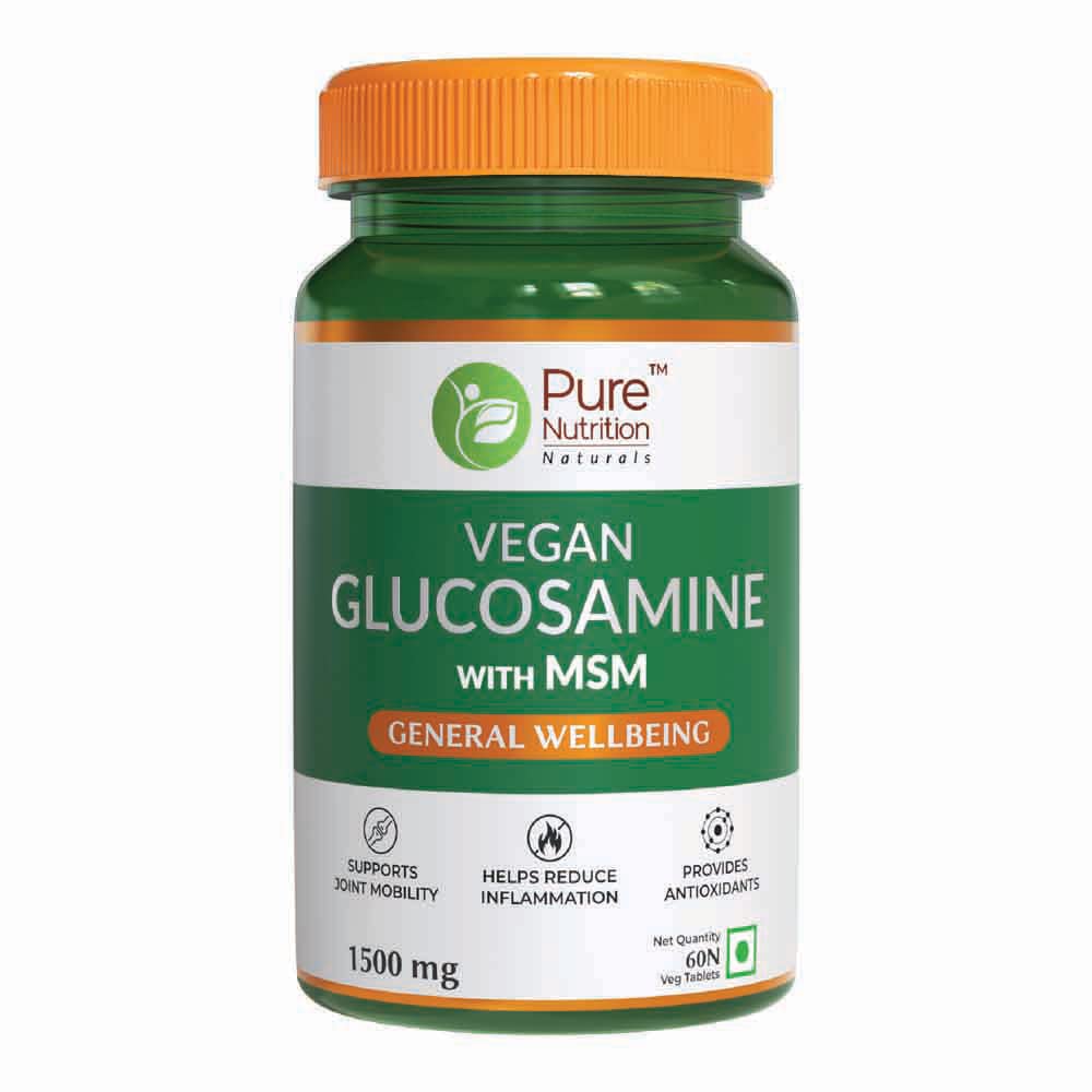Pure Nutrition Vegan Glucosamine with MSM Veg Tablets - Swadesiicart