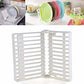 Folding Plastic Kitchen Dish Rack Stand Plate Holder for Bowls Plates - 2 Slots - Swadesiicart