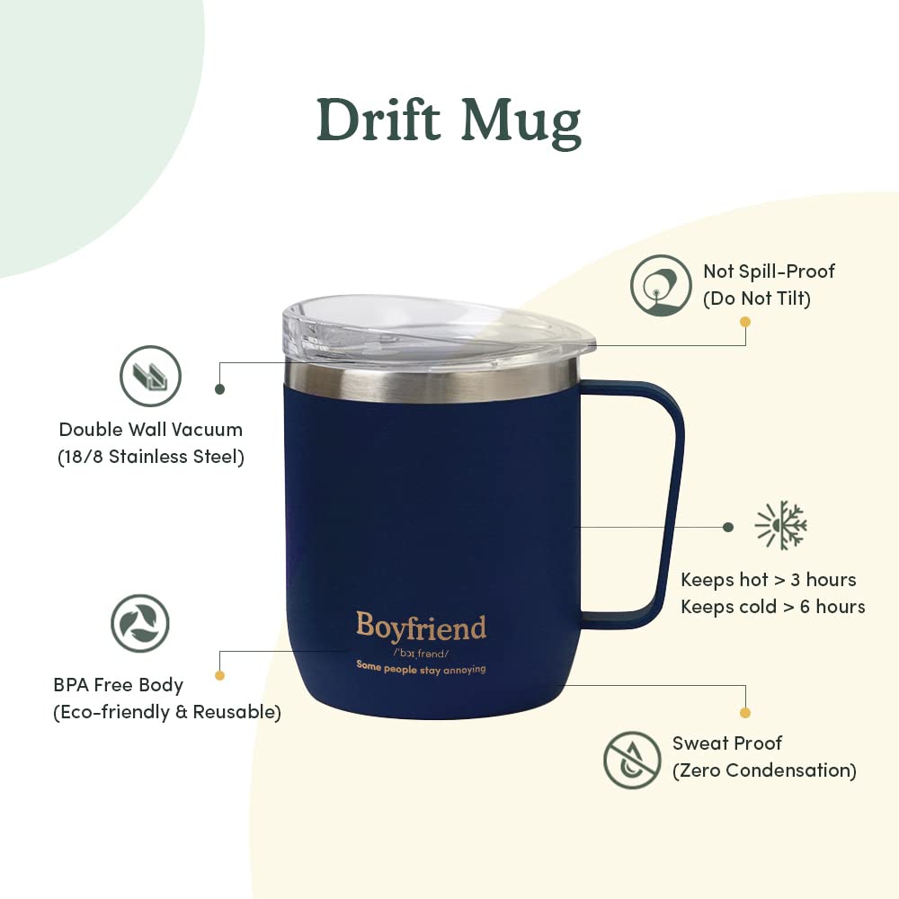 Drift Mug for Boyfriend, Insulated, 10.1 Oz, 300ml