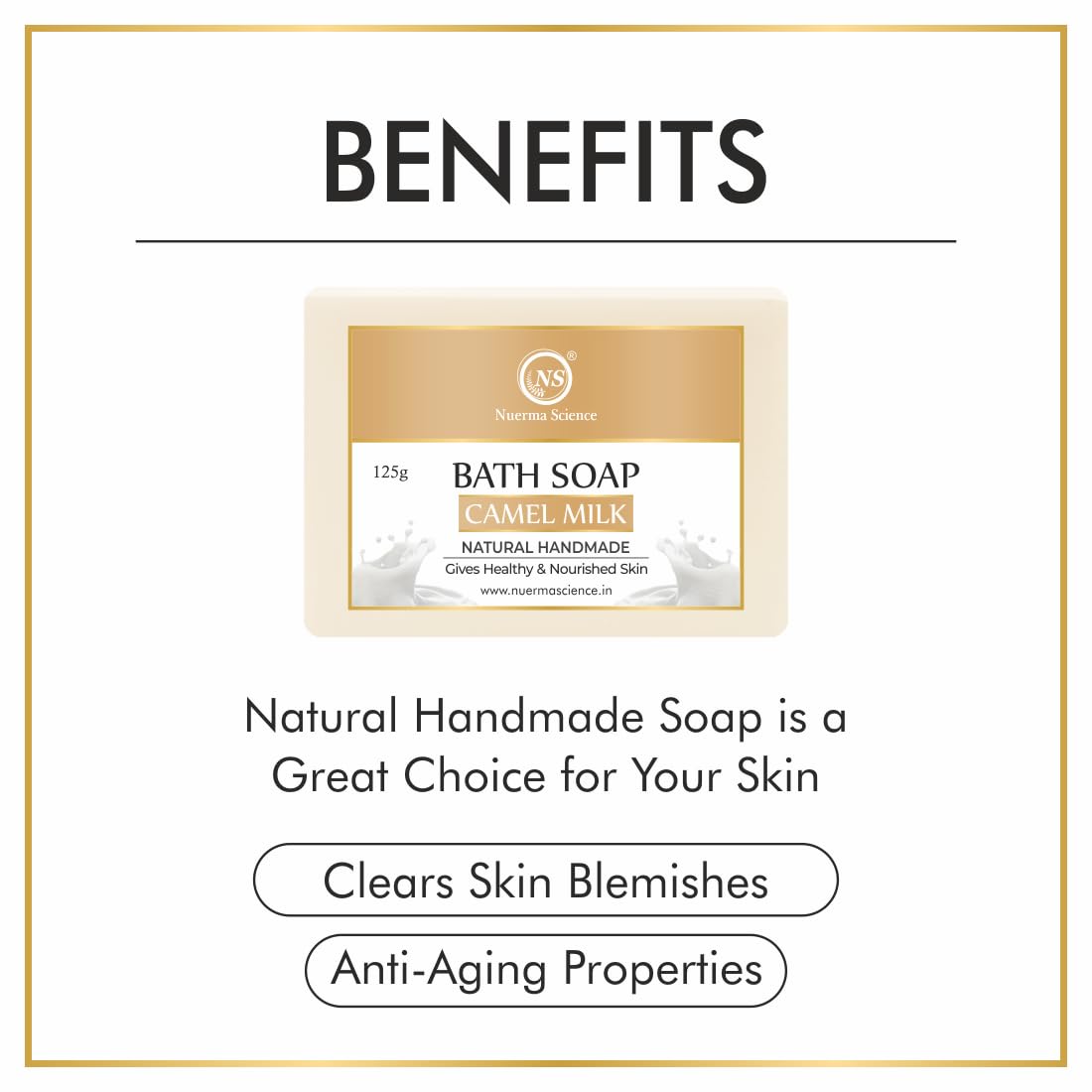 Nuerma Science Camel Milk Bath Soap | Gives Healthy & Moisturized Skin | Swadesiicart