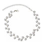 Silver-Toned Alloy Denty Look Pearl Necklace - The Pari | Swadesiicart