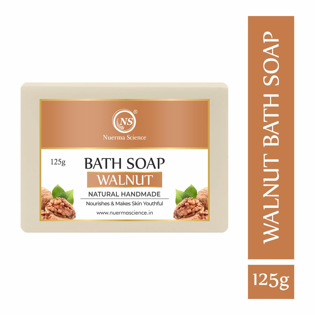 Nuerma Science Walnut Bath Soap | Nourishes & Makes Skin Youthful | Swadesiicart