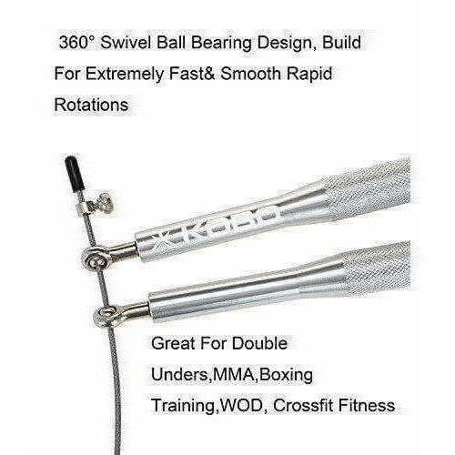 Kobo Metal Speed Aluminum Jump Rope (Silver) - Swadesiicart