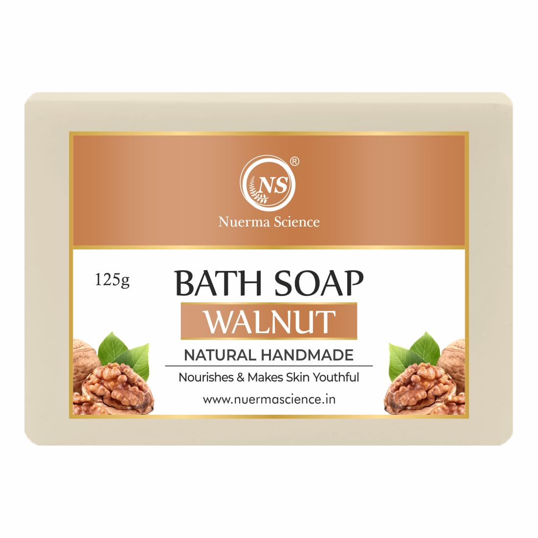Nuerma Science Walnut Bath Soap | Nourishes & Makes Skin Youthful | Swadesiicart