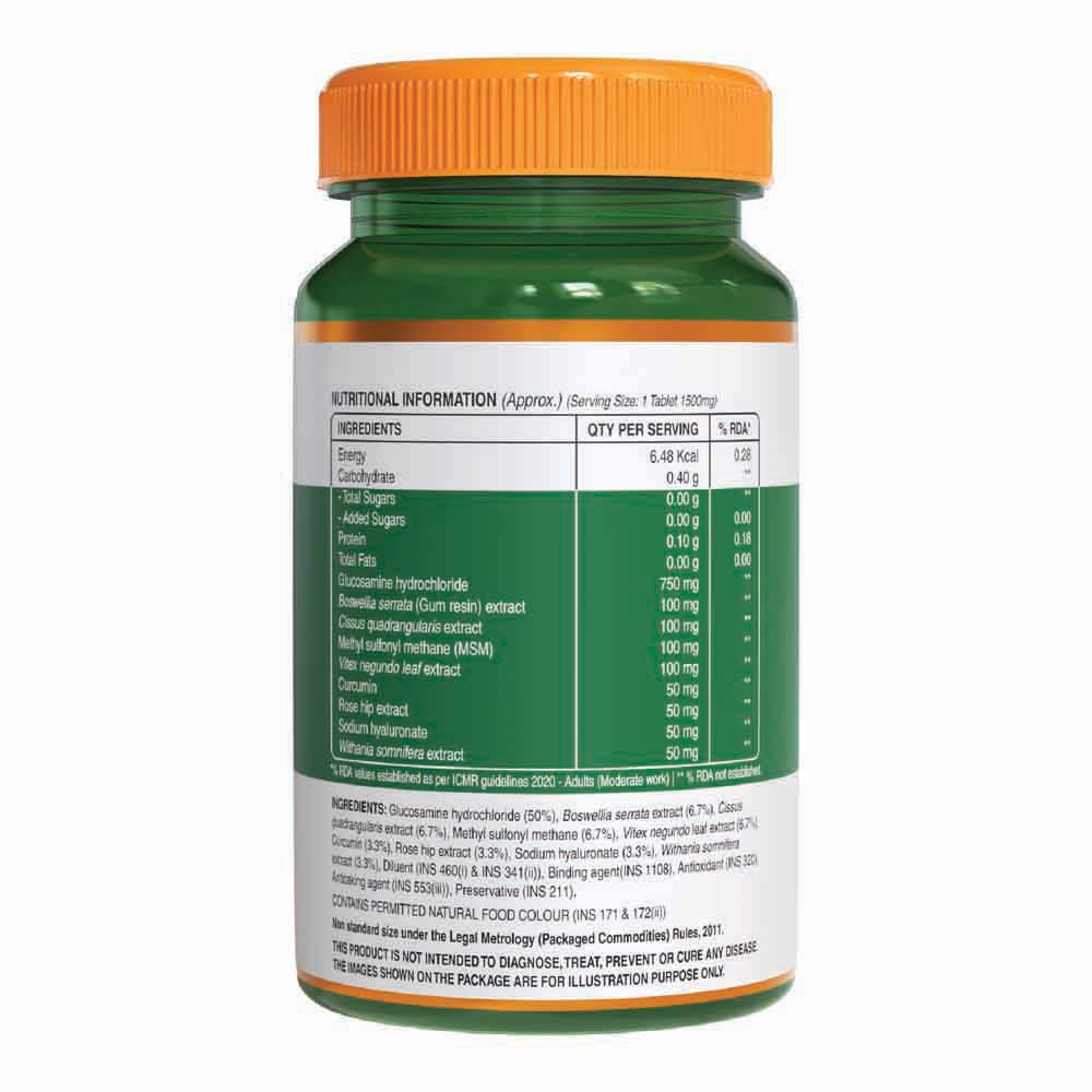 Pure Nutrition Vegan Glucosamine with MSM Veg Tablets - Swadesiicart