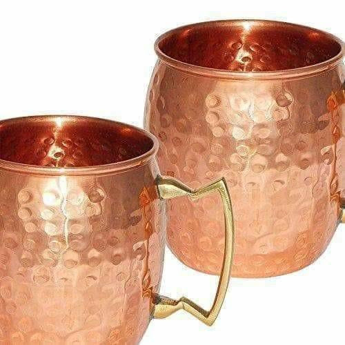 Drinkware Copper Mugs Set of 2 - Swadesiicart