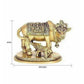Brass Holy Kamdhenu Cow and Calf Sculpture - Swadesiicart