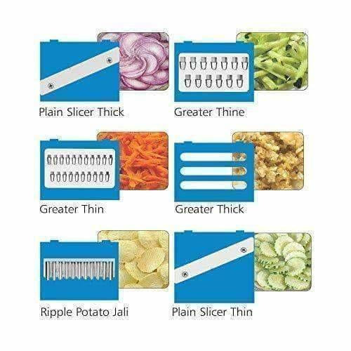 Blue Color - Premium Nicer vegetables and fruits Slicer Chippers and chopper - Swadesiicart
