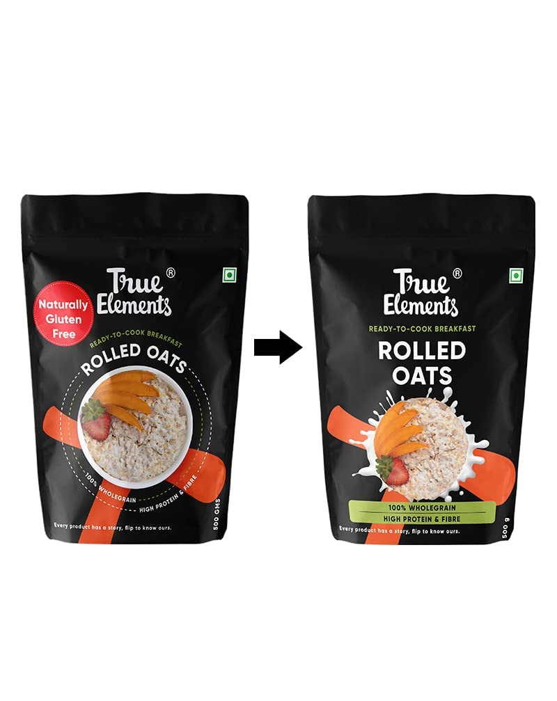 True Elements Rolled Oats Gluten Free - Swadesiicart