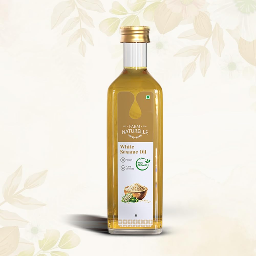 Farm Naturelle Cold Pressed Virgin White Sesame Seed Oil - Swadesiicart