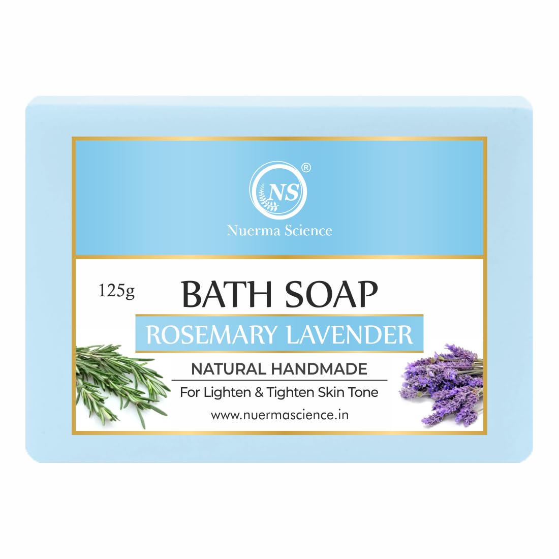 Nuerma Science Rosemary Lavender Bath Soap | for Lighten & Tighten Skin Tone | Swadesiicart