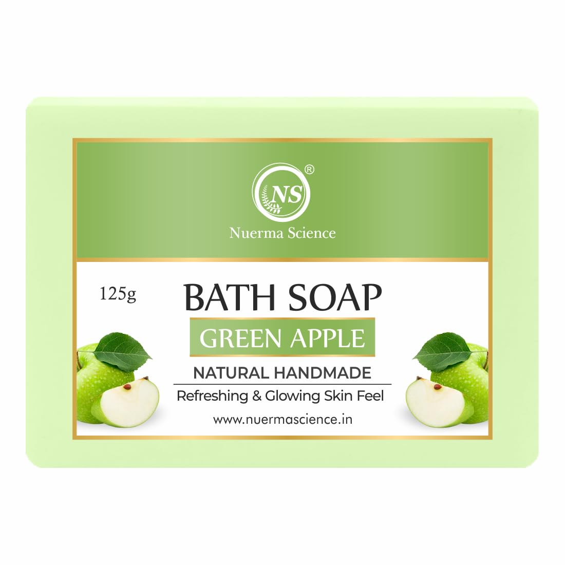 Nuerma Science Green Apple Bath Soap | Refreshes & Revitalizes Skin | Swadesiicart