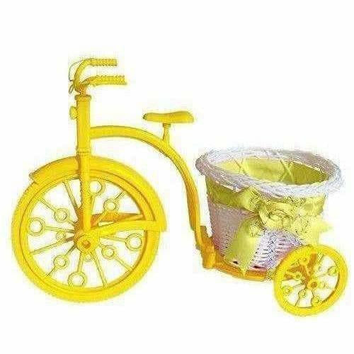 Cycle Shape Plastic Decoration Flower Vase with Peonies Bunch - Swadesiicart