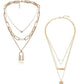 Gold-Toned Alloy Set Of 2 Multi Layer Designer Necklace - The Pari | Swadesiicart