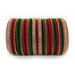 Handmade Silk Thread Bangle Maroon and Green Color - Swadesiicart