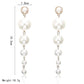 Gold-Polished Alloy Pearl Droplets Earrings - The Pari - Swadesiicart