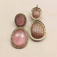 Smart Dangler With Rhino Stone Border Beige Earrings For Women and Girls By House of Ree - Swadesiicart