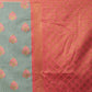 Mitera Sea Green & Pink Silk Blend Woven Design Banarasi Saree | Swadesiicart
