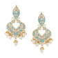 Shoshaa Turquoise Blue Contemporary Drop Earrings For Women - Swadesiicart