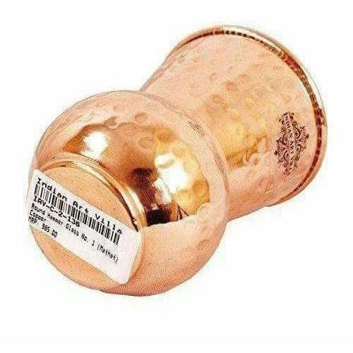 Copper Glass Tumbler, Drink ware & Serve ware - Set Of 2 - Swadesiicart