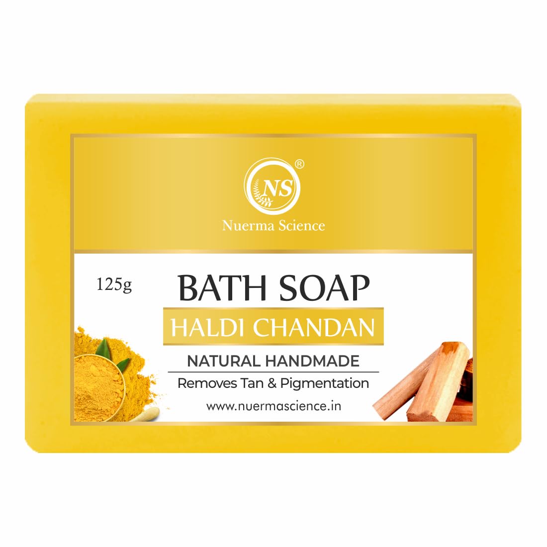 Nuerma Science Haldi Chandan Bath Soap | Removes Tan & Pigmentation | Swadesiicart