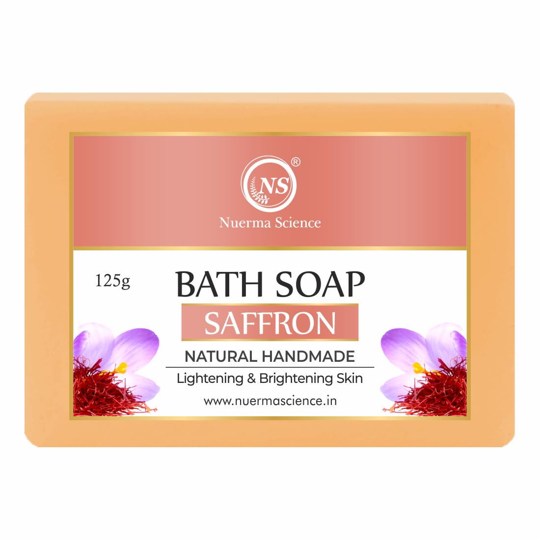 Nuerma Science Saffron Bath Soap | Lightening & Brightening Skin | Swadesiicart