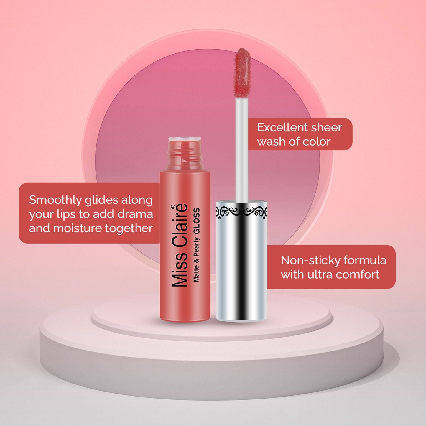 Miss Claire Matte & Pearly Gloss - 124 | Swadesiicart