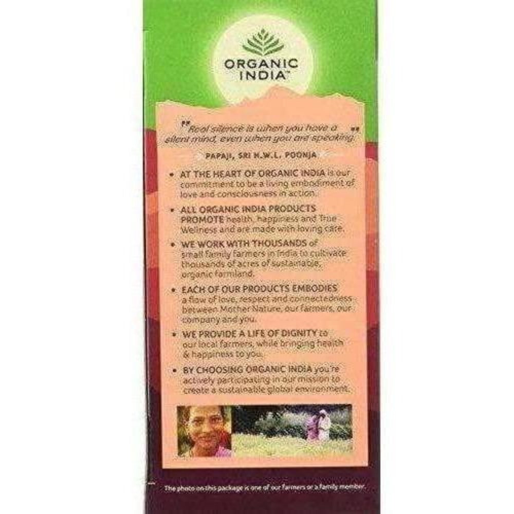 Organic India Tulsi Green Tea, Pomegranate, 25 Tea Bags - Swadesiicart