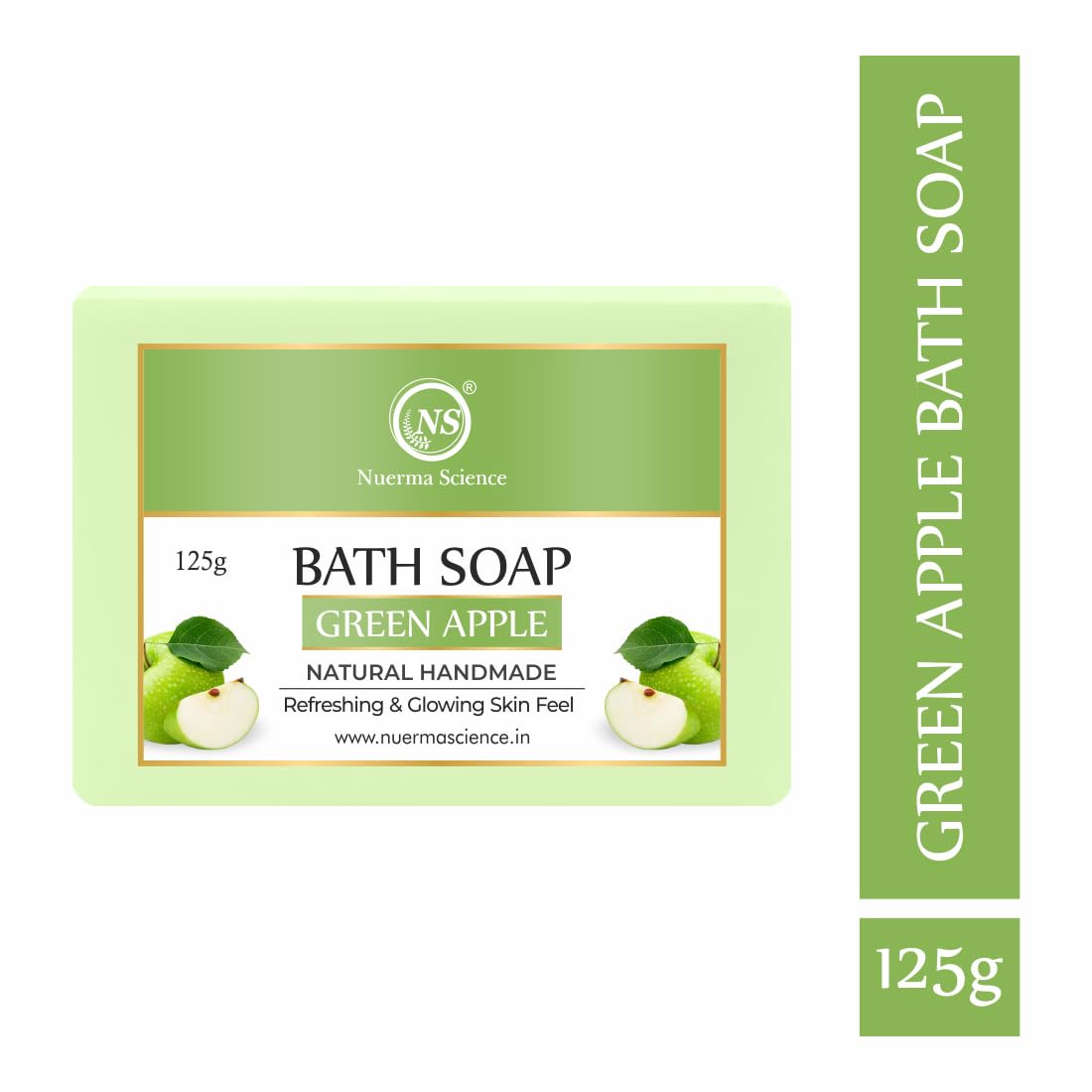 Nuerma Science Green Apple Bath Soap | Refreshes & Revitalizes Skin | Swadesiicart