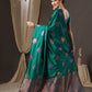 Anouk Ethnic Motifs Zari Banarasi Saree | Swadesiicart