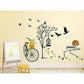 Wall Sticker for Living Room(Ride Through Nature, Ideal Size on Wall : 140 cm x 100 cm),Multicolour