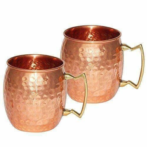 Drinkware Copper Mugs Set of 2 - Swadesiicart