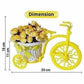 Cycle Shape Plastic Decoration Flower Vase with Peonies Bunch - Swadesiicart
