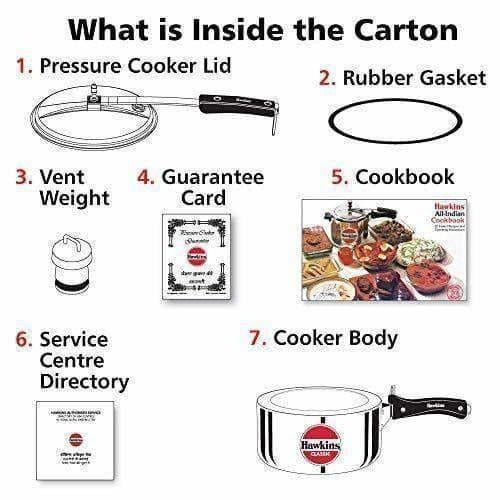 Hawkins Classic Pressure Cooker 3.5 Litres - Swadesiicart