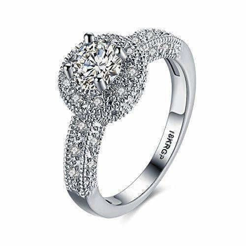 Crystal Royal Queen Sterling Silver Plated Ring | Swadesiicart