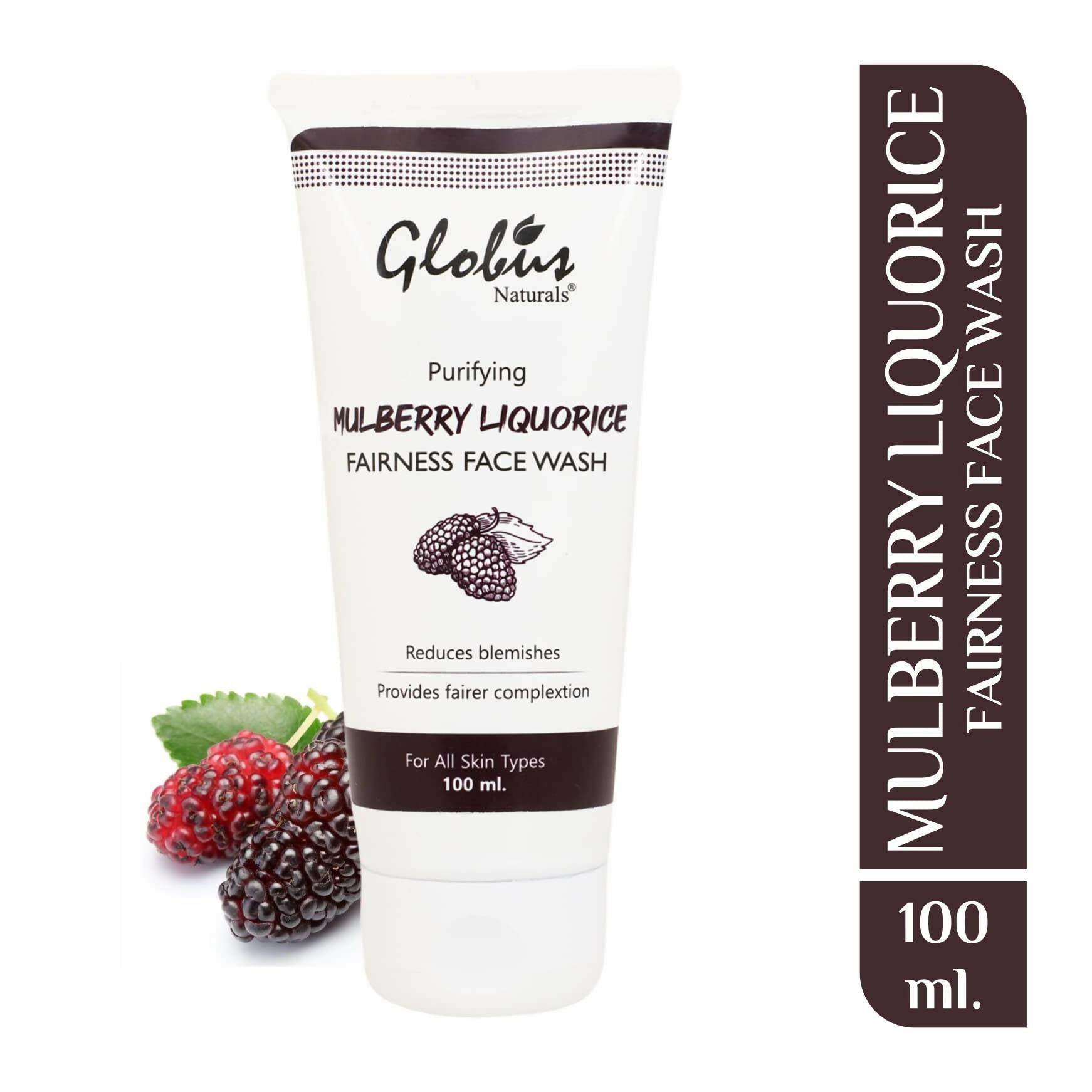 Globus Naturals Mulberry Liquorice Fairness Face Wash - Swadesiicart