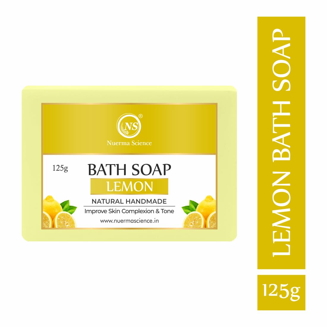 Nuerma Science Lemon Bath Soap | Improve Skin Complexion & Tone | Swadesiicart