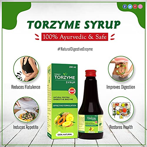 Torque's Torzyme Naural Protein Digestive Enzyme Syrup | Swadesiicart