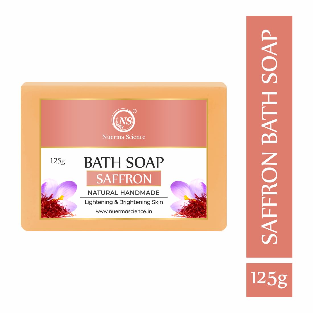 Nuerma Science Saffron Bath Soap | Lightening & Brightening Skin | Swadesiicart